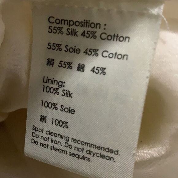 PHILLIP LIN 3‎ IN 1 CREAM & GOLD SEQUINS DRESS SZ 2 - Picture 8 of 8